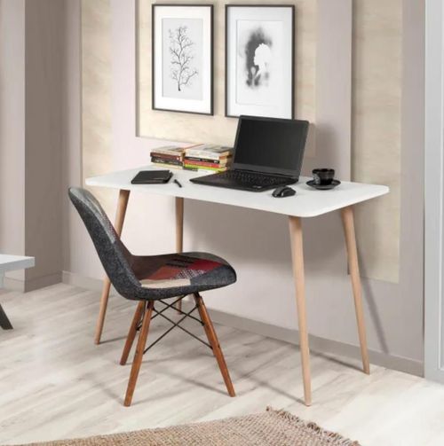 cumpără Masă de birou Trendy Fabio, Alb, 120x77x60cm (GTR001126) în Chișinău 