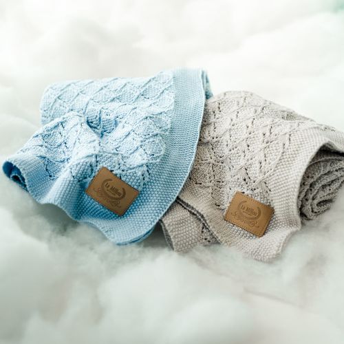 Покрывало хлопковое La Millou Tender Blanket Blue Jeans 