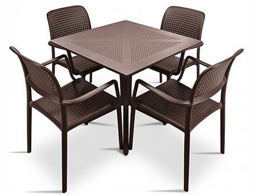 купить Комплект садовой мебели стол Nardi CLIP 80 + 4 кресла BORA в Кишинёве 