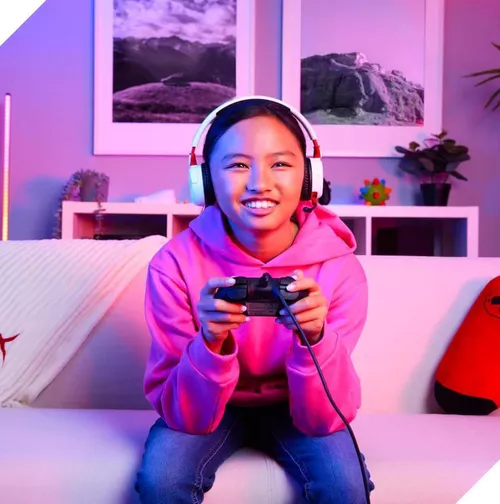 cumpără Căști pentru gaming HyperX 7G8F2AA Cloud Mini, White/Red în Chișinău 