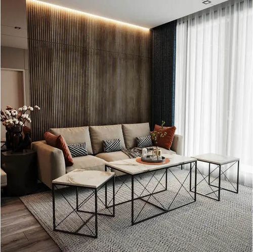 cumpără Măsuţă cafea Trendy Defne, marmura alba, set în Chișinău 