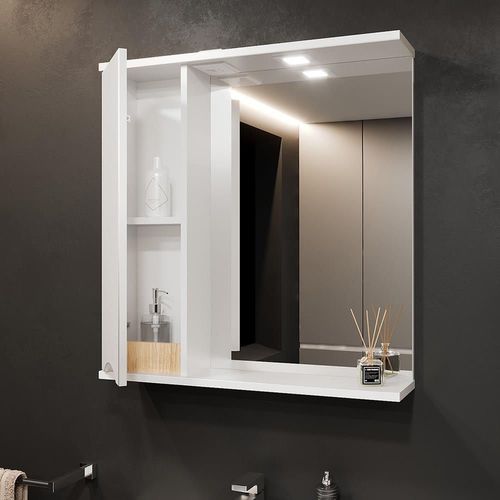 cumpără Oglindă baie Bayro Elara 650x750 Stânga Alb Mat în Chișinău 