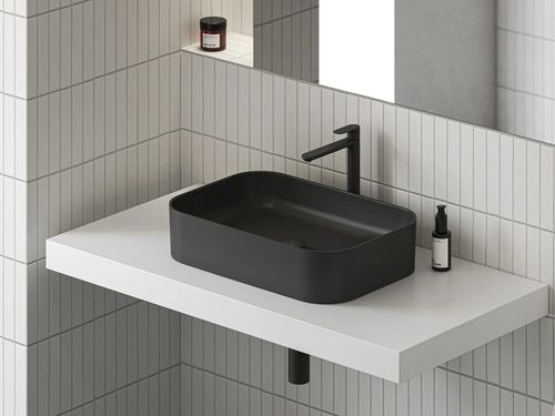 купить Раковина Ravak Ceramic Slim 550 R 55x37x12cm Black matt XJX0D155001 в Кишинёве 
