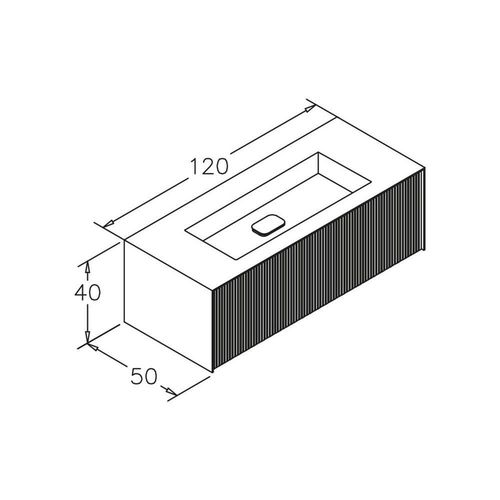cumpără Dulap pentru lavoar Orka Cube 120 anthracite în Chișinău 