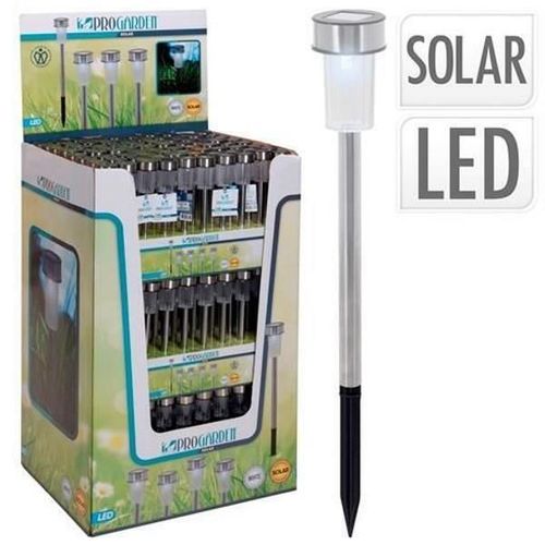 купить Светильник уличный ProGarden 41495 Фонарь на солнечной батарее Гвоздь H36.5cm, D4.6cm, нерж в Кишинёве 