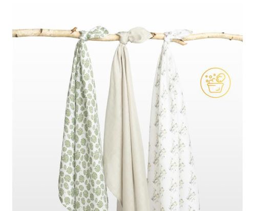 купить Аксессуар для пеленания Sensillo 0805 Набор пеленок 3шт Bamboo Elephant 70x80 (0414) в Кишинёве 