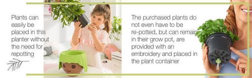 cumpără Ghiveci pentru flori Lechuza Ojo, Raven Black în Chișinău 