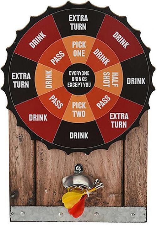 купить Дартс Promstore 46708 Joc de bar Darts 27x40cm, cu eschizator de sticle montabil pe perete в Кишинёве 