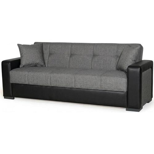 купить Диван Trendy Meda, extensibila cu lada de depozitare, 215x80x80cm, Gri/Negru в Кишинёве 