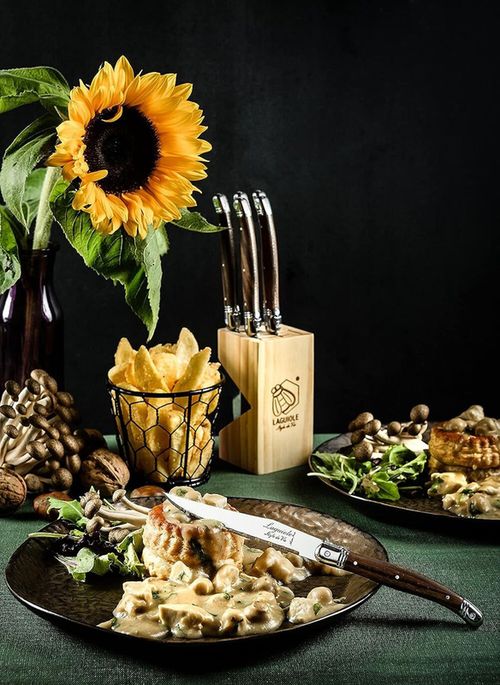 купить Набор ножей Laguiole Premium Line 6 Steak Knives Dark Wood set 6 buc cu suport в Кишинёве 