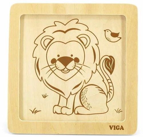 cumpără Puzzle Viga 51316 Mini-puzzle din lemn Leu în Chișinău 
