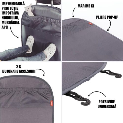 cumpără Accesoriu auto Diono D40233 husa protectie cu organiser spatar scaun Stuff N Scuff XL Gray în Chișinău 