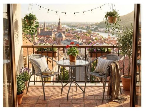 cumpără Mobilier pentru grădină Chomik Комплект садовой мебели Bistro серый-стол/NEO5252/+2 стула /NEO6983/ Серый în Chișinău 