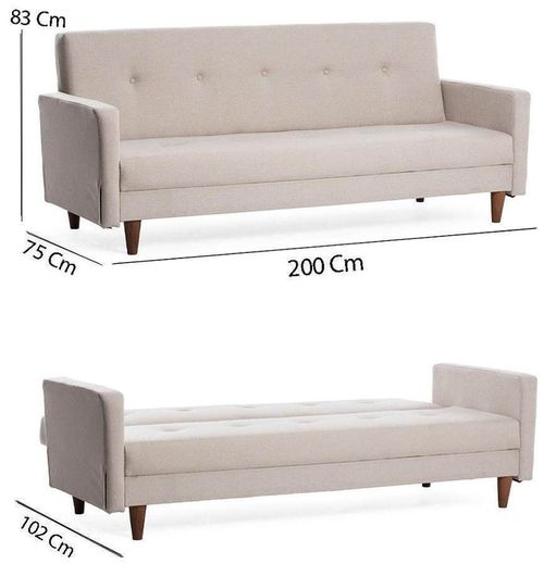 купить Диван Trendy Hiko Crema (3 locuri) в Кишинёве 