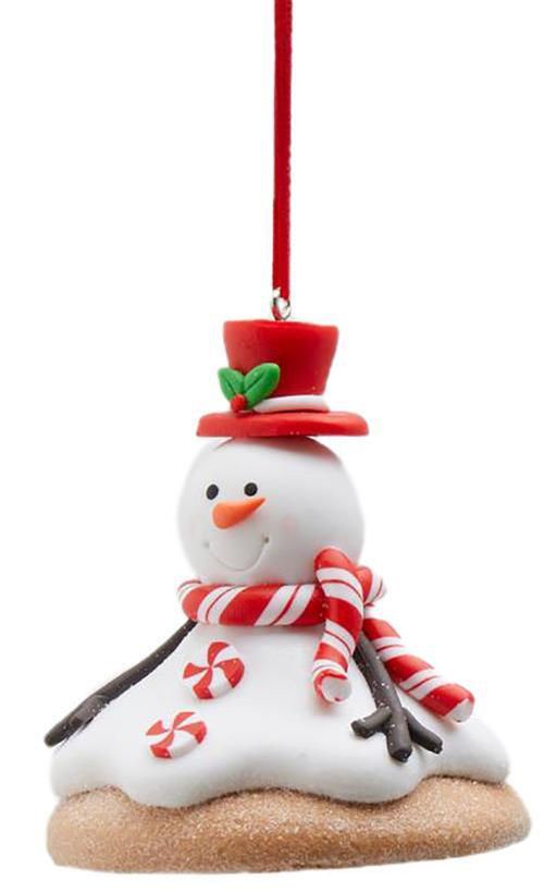 купить Новогодний декор Promstore 49185 Украшение елочное Снеговик 8x7cm в Кишинёве 