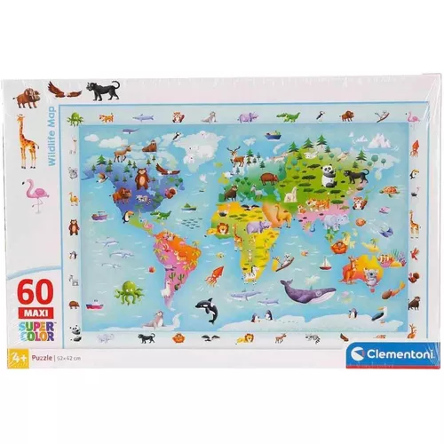 купить Пазл Clementoni 60 MAXI: Harta naturii sălbatice, 2025 (26072) в Кишинёве 