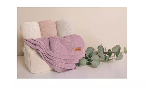 cumpără Lenjerie de pat pentru copii Sensillo 43472 Плед Rosal 80x100 Dusty Pink în Chișinău 