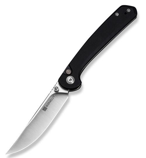 купить Нож походный Sencut S25007-2 Skelfin, G10 negru, Button Lock в Кишинёве 