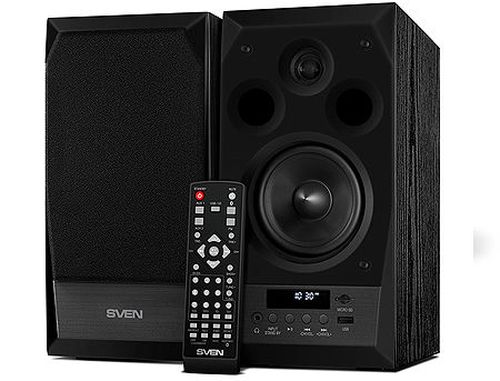 купить Active Speakers SVEN MC-10, black, Remote, RMS 50W, 2x25W, 45-27000Hz, Bluetooth, FM Tuner, USB port, SD slot, дерево/lemn (boxe sistem acustic/колонки акустическая сиситема), www в Кишинёве 