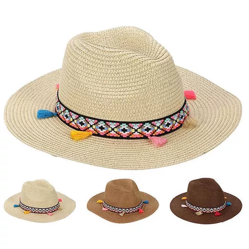 cumpără Îmbrăcăminte sport Promstore 53927 Palarie unisex cu panglica si ciucuri D34cm în Chișinău 