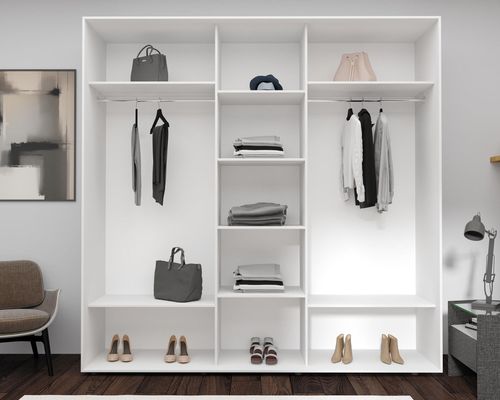 купить Шкаф Nex Home Dulap cu uși glisante 240x60x240cm, PAL, Alb в Кишинёве 