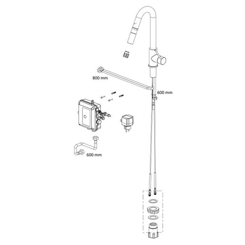 Robinet de bucătărie Imprese SMART bio cu dozator, crom, 35 mm 