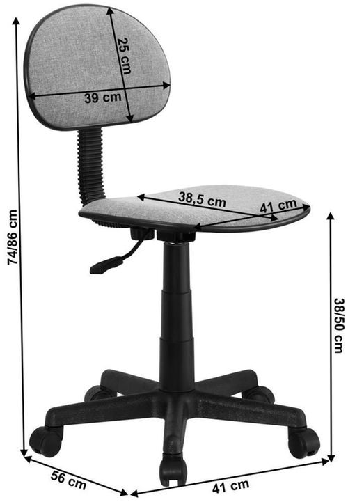 cumpără Fotoliu de birou Tempo Kondela Salim New (Gray/Black) în Chișinău 