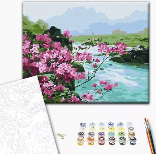 cumpără Tablou pe numere BrushMe BS51394 40x50 сm (în cutie) Flori de munte în Chișinău 