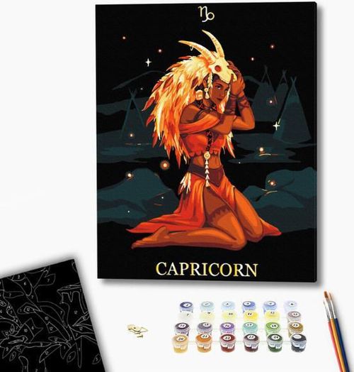 cumpără Tablou pe numere BrushMe BSB0044FC (fără cutie) Capricorn în Chișinău 