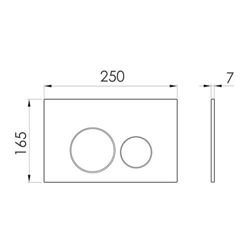 Buton de scurgere, aur satinat, otel inoxidabil IMPRESE i7111 