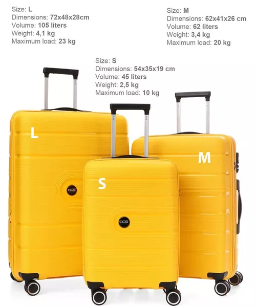 cumpără Valiză CCS 5241 Set Yellow în Chișinău 