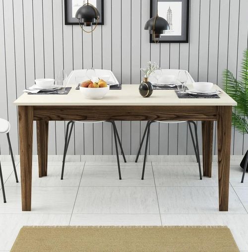 cumpără Masă Trendy Milan 517-Nuc, Crem 145x75x88cm în Chișinău 
