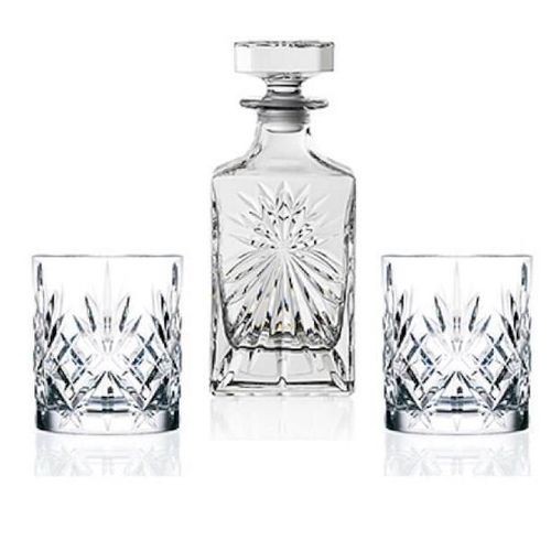 купить Посуда для напитков RCR 26840 Set carafa 850ml si 2 pahare pentru whisky 340ml Melodia в Кишинёве 