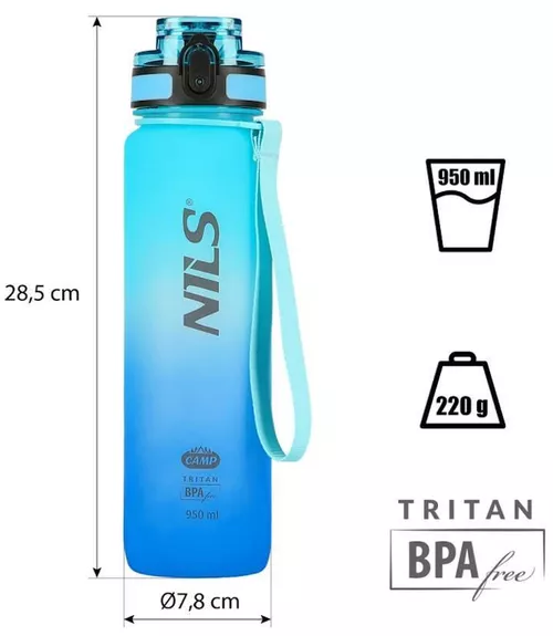 купить Бутылочка для воды Nils NCD04 Abisal Blue Tritan Bottle в Кишинёве 