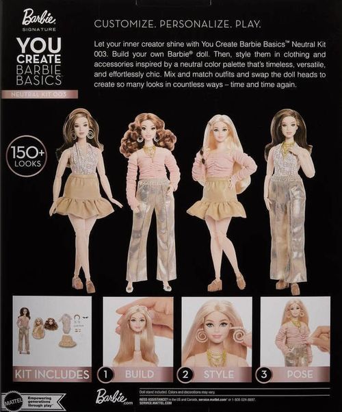 купить Кукла Barbie JJX37 Signature You Create Basics Neutral Kit 003 в Кишинёве 