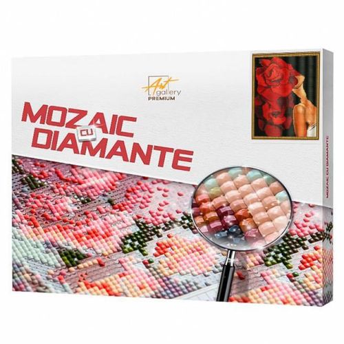 купить Картина по номерам Art Gallery QB206029 Mozaic cu diamante patrate 40x50cm Dispozitie de trandafir в Кишинёве 
