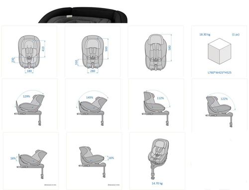 cumpără Scaun auto Maxi Cosi 8515671110 Mica Pro Eco I-Size Autentic Black 40-105cm, 0-4 ani în Chișinău 