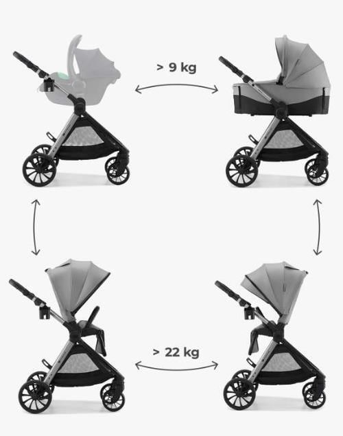 cumpără Сărucior pentru copii KinderKraft 2в1 Vesto 2 KSVEST02GRY2000 Gray în Chișinău 