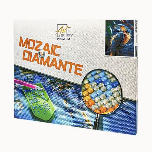 cumpără Tablou pe numere Art Gallery GB86297 Mozaic cu diamante 30x40cm Papagal frumos în Chișinău 