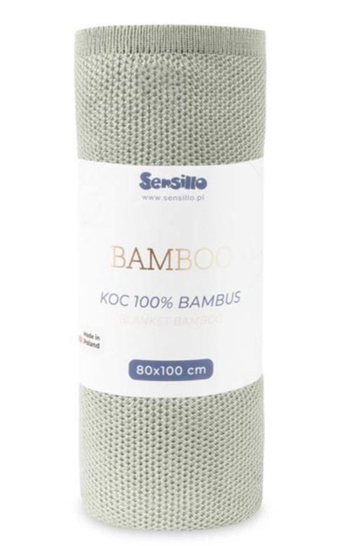 купить Детское постельное белье Sensillo 43440 Плед Bamboo 80x100 Olive в Кишинёве 