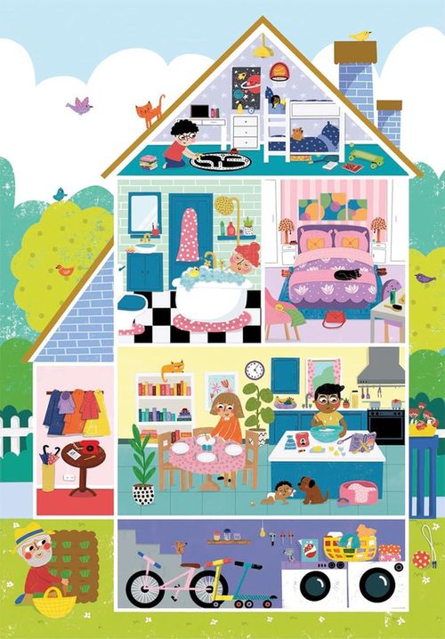 cumpără Puzzle Clementoni 104 MAXI: Casa, dulce casa (23775) în Chișinău 
