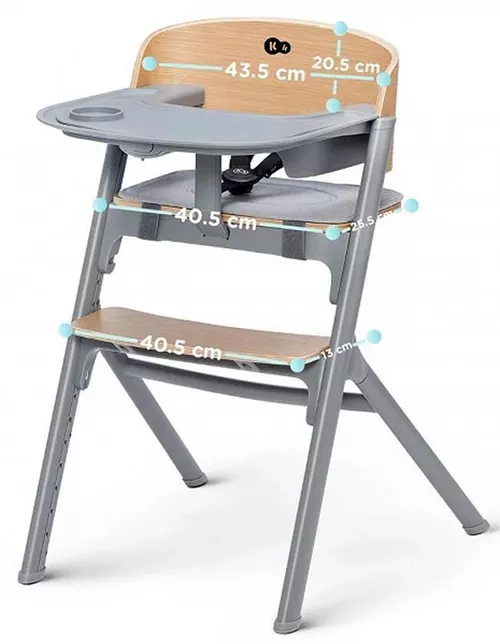 купить Стульчик для кормления KinderKraft LIVY + лежачок CALMEE KHLICA00WOD0000 в Кишинёве 