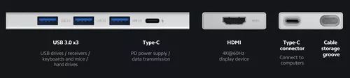 cumpără Adaptor de rețea USB Xiaomi 5-in-1 Type-C Hub în Chișinău 