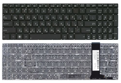 купить Keyboard Asus N550 N56 N76 N750 Q550 R552 U500 w/o frame "ENTER"-small ENG/RU Black в Кишинёве 