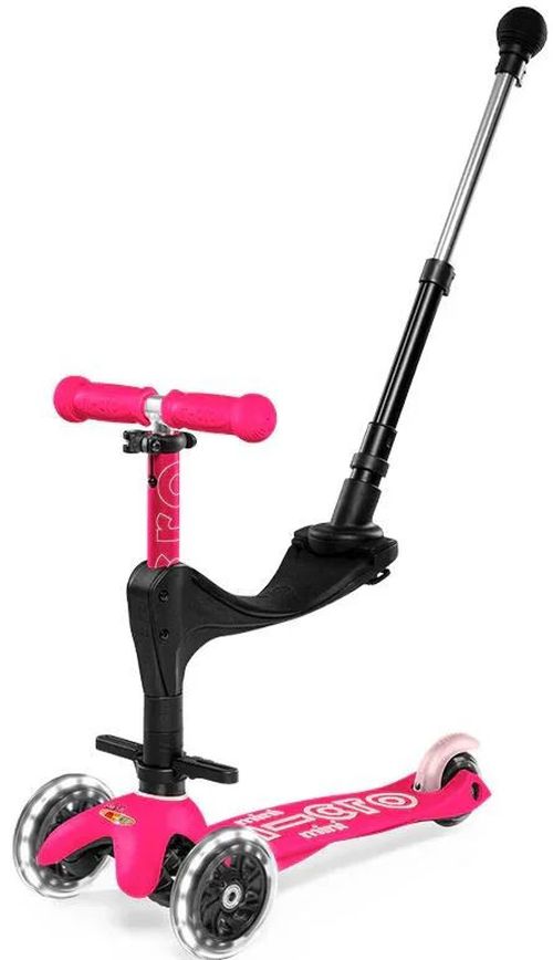 Trotineta Micro Mini 3 in 1 Deluxe Plus LED Pink 