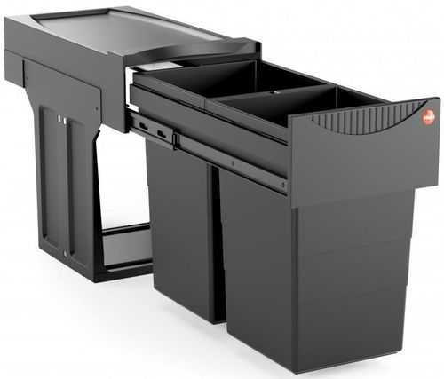 cumpără Coș de gunoi Hailo 3666851 Tandem 15/15 Black Edition în Chișinău 