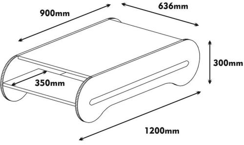 купить Журнальный столик Trendy Cool, орех, белый 120x30x63 см в Кишинёве 