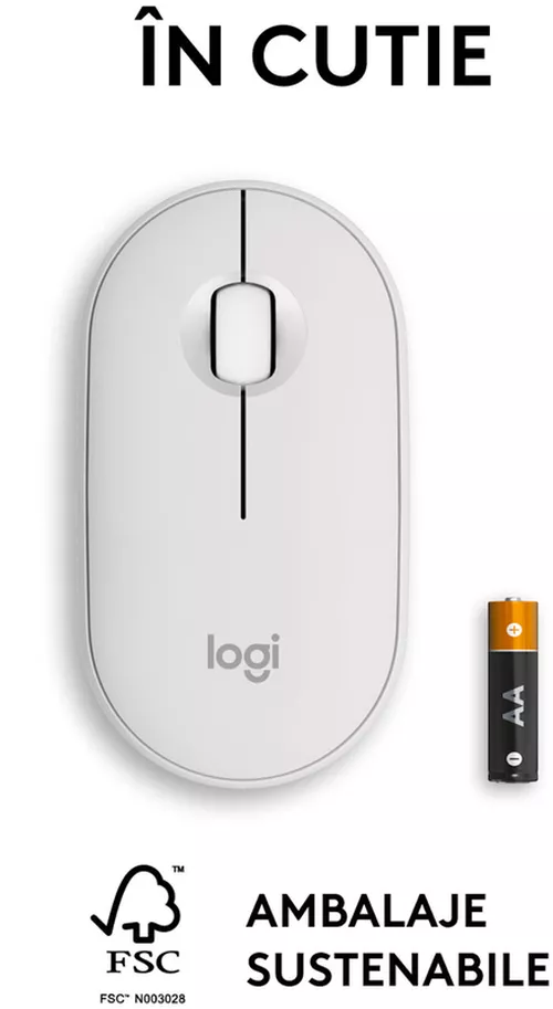 купить Мышь Logitech Pebble 2 M350s White в Кишинёве 