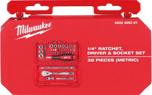 cumpără Set de unelte de mână Milwaukee 4932498381, set de chei tubulare 1/4", 38buc în Chișinău 