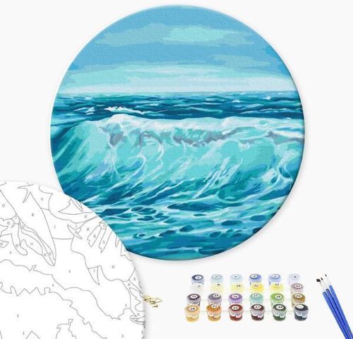 cumpără Tablou pe numere BrushMe RC00065FC (fără cutie) Valuri în Chișinău 